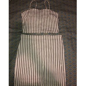 Forever 21 striped 2 piece set